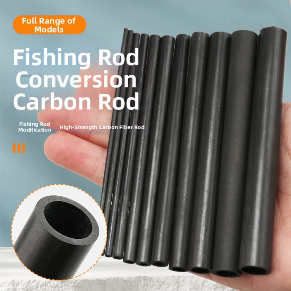 Fishing Rod Tip Replacement - 10-сантиметровая черная полая трубка из углеродного
